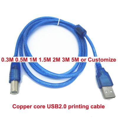 China Porto USB2.0 de Data Cable Square da impressora do OD 5.0mm das tranças do núcleo 64 do cobre à venda