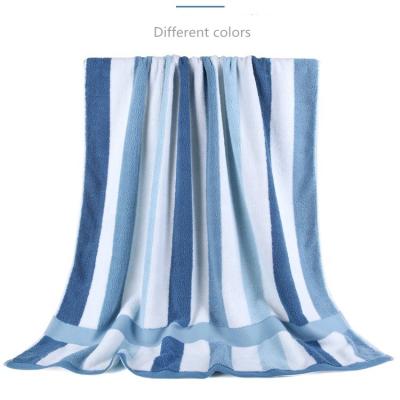 China QUICK DRY Promotional Bath Hotel China Product Printed Cotton Stripe Custom Beach Towels Swimming Large Pool Towel for sale