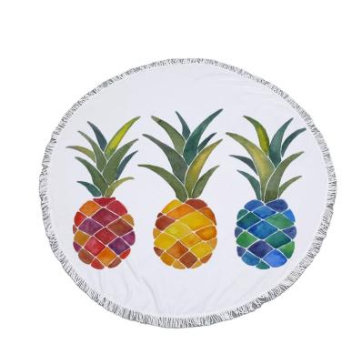 China QUICK DRY Turkish Summer Customized Sublimation Microfiber High Quality Round Printed Beach Towel for sale