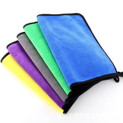 China Promotion 30*40cm Fleece Car Wash Sustainable Cleaning Cloth Coral Towel Thickened Microfiber Wash Car Towel for sale