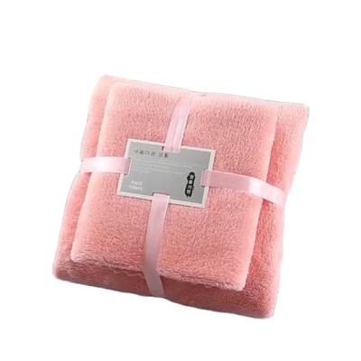 China Hot Sale Coral Velvet Towel Super Soft Microfiber Absorbent Bath Towel Sets QUICK DRY for sale