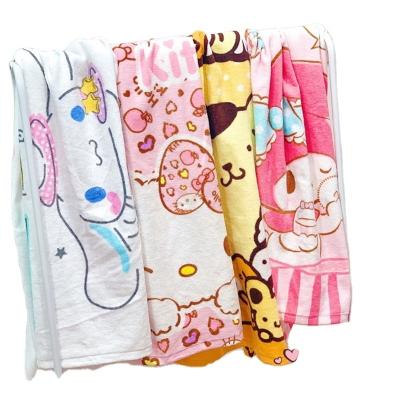 China 100% Cartoon Cotton Cup Pile Bath Towel Swimming Bath QUICK DRY Printed Soft Beach Towel For Kids Children for sale