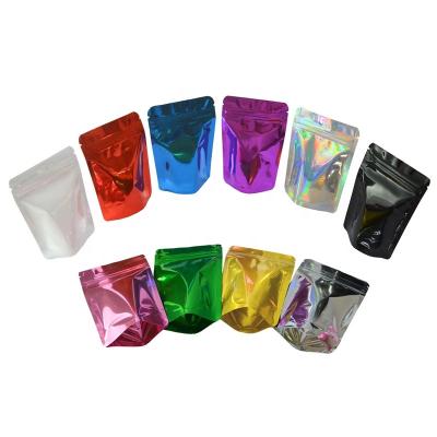 China Food Industry 5.5*7.9inch Aluminum Foil Aluminized Ziplock Bag Plain Infrared Sealed Candy Bags for sale