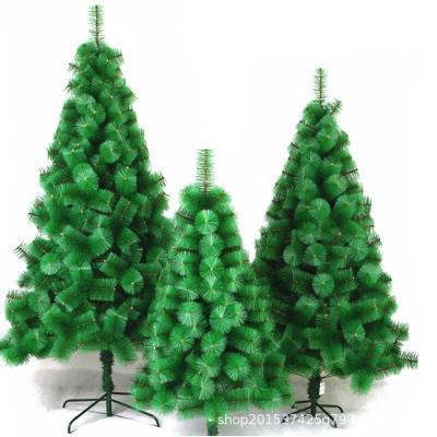 China Christmast Ornament Green Thin Artificial Led Christmas Tree Decoration 180cm PE+ PVC Party Outdoor Christmas Tree for sale