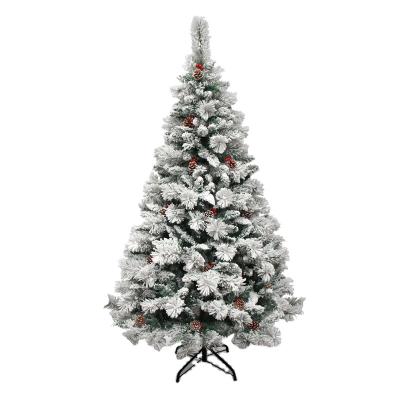 China Hot Selling Custom Christmast Artificial PVC Ornament Christmas Tree For Artificial Decoration Sapin De Noel Christmas Tree Arvore De Natal Snow White for sale