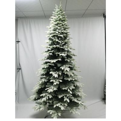 China Chirstmas Decor 120m-300cm Mixed Christmas Tree Pe PVC Flocking Christmas Tree For Outdoor Christmas Decor for sale