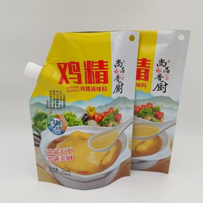 China Customizable Printed Food Grade Moisture Proof Aluminized Compound Bag Food Seasoning Spout Pouch for sale