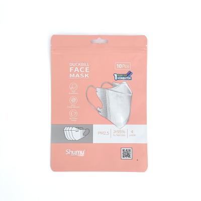 China Direct Factory Supply Mask Bag Moisture-Proof Wholesale Custom Aluminized Self-Sealing Bags 10 Pieces Film Face Mask for sale