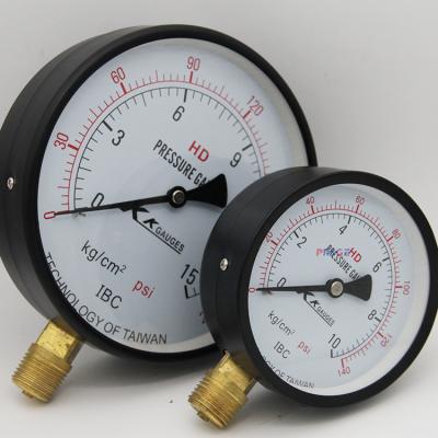 China 100mm 0 To 10 Inch 6 Mpa Pressure Gauge Brass Natural Gas Reliable Pressure Gauge 4 Kg/cm2 Manufacturer for sale