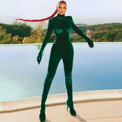 China LEXIN Breathable One Piece Tights Full Coat Velvet Zentai Five Fingers Sheath Long Open Crotch Cosplay Leot Zipper Overalls Winter Jumpsuit for sale