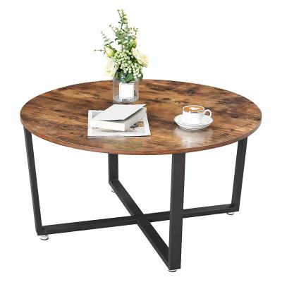 China Foldable Hengding living room coffee table round coffee table wood coffee table for sale