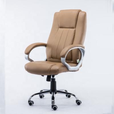 China Modern Design High Back Executive Metal Frame Modern PU Leather Office Chair for sale