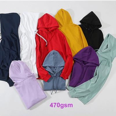 China China Factory 470Gsm Anti-Shrink Hoodie 14 Ounce Pullover Hoodie 80% Cotton 20% Polyester Comfortable Kids Thick Organic Cotton for sale