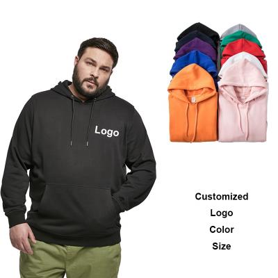 China Anti-pilling Latest Design Winter White Plus Size Hooded Fleece Hoodie Pullover Sports Plain Thick 5XL Plus Size Men's Hoodies for sale