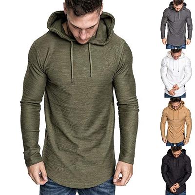 China Newest Design Anti-Wrinkle Hoodie White Hip Hop Long Sleeve Gym Sports Hoodie Oversized Gym Hoodie Solid Color Running Pullover for sale