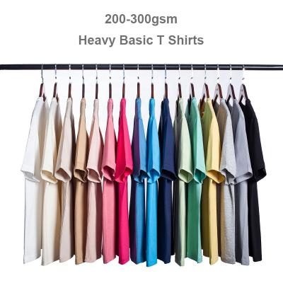 China Anti-Wrinkle Heavy Oversized Tee 210 220 230 240 250 280 300 Cotton Heavy T-shirt Boxy Heavy T-shirt Heavy T-shirt for sale