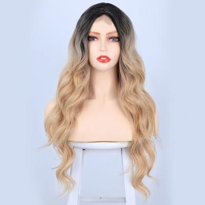 China Body Wave Aisi Hair Girls Colored Body Hair Products For Colored Women Fiber Temperatured Sythentic Ombre Blonde Hair Wholesale for sale