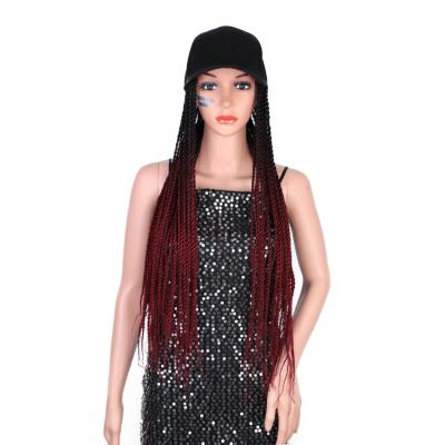 China I-Tip Hair Aisi Synthetic Hair Heat Resistant Baseball Cap With Crochet Twist Braiding Hair Extension For Color Women Synthetic Hair Wigs for sale