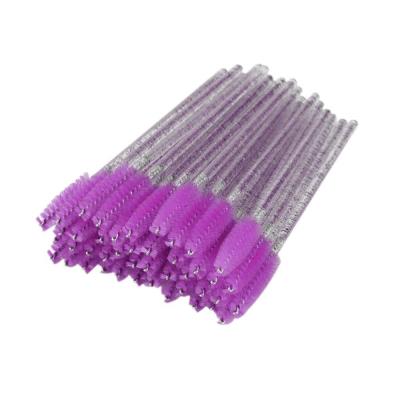 China Crystal Lashes Micro Brushes Magic Wands Disposable Eyelash Extension Supply Eyelash Beauty 50pcs Mascara Brush for sale