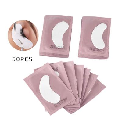 China best 50pcs Anti-wrinkle Eyelash Extension Kits Under Eye Protection Set Lash Supply Grafting Eyelash Patches Disposable for sale