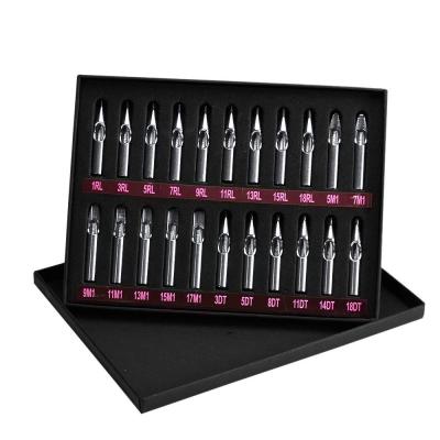 Κίνα 22pcs/set Permanent Tattoo Jet Tip Kit Tattoo Stainless Steel Needle Tips Reusable Tattoo Machine Supply Accessories προς πώληση