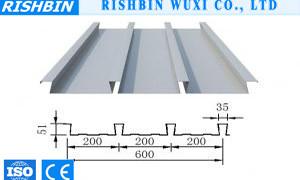 China Metallboden Decking-Blatt gewellte Stahldach-Platten-Rolle, die Produkte für große Spannen-Häuser bildet zu verkaufen