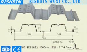 Chine La construction a ridé le decking en métal pour la catégorie en acier concrète Q235, Q345 à vendre