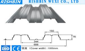 Chine Les profils ont galvanisé la feuille de gi ridée par métal en acier de decking 0,7 - 1.2mm à vendre