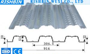 China Construction material Zinc coated Steel Metal Decking Sheet for roof and wall for sale