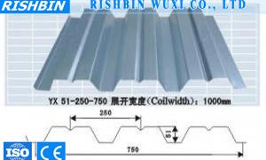 Chine Galvanized a ridé le decking de toiture de tôle d'acier pour les bâtiments industriels et civils à vendre