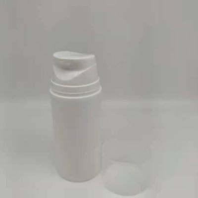 China Non Spill PE Pressure Head Muse Bottle For Cosmetic Packaging Container Facial Cleansing Airless Bottle for sale