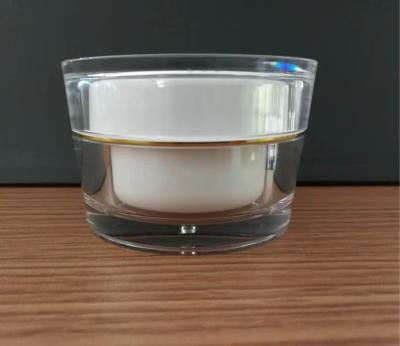 China Factory Price Skin Care Cosmetic Cream Use Silver Gold Material Body Cosmetic Jar 5 10 15 30 50g PETG for sale