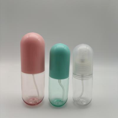 China Non Spill 2021 30 60 50ml PET Macaron Color Pill Capsule Bottle Plastic Spray Bottle for sale