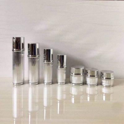 China Non Spill Plastic Cosmetic Container 15g 30g 50g Base Makeup Skin Care Dispenser Pump Acrylic Cream Airless Jar for sale