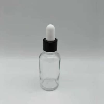 China Non Spill Factory 5 10 15 20 30 50 100ml Clear Essential Oil Bottle Amber Glass Dropper Bottles With Euro Dropper Cap for sale