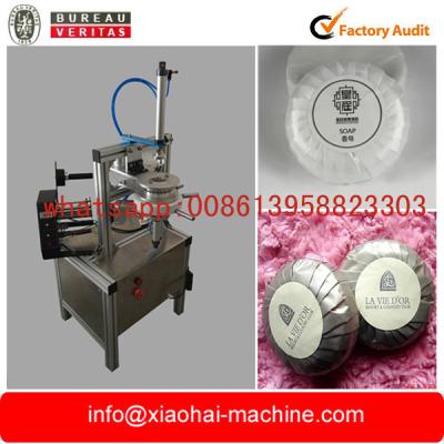 China semi automatic round soap pleat type wrapping machine for hotel bath for sale