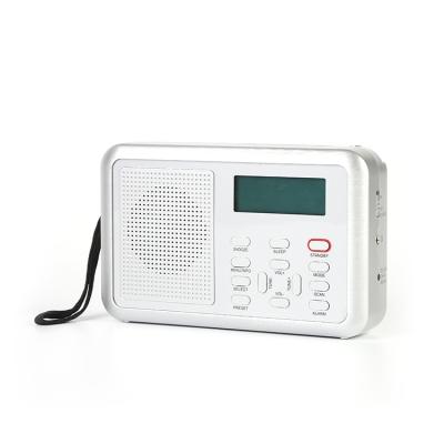 China DAB+FM  2 BANDS Radio Hot sell with alarm clock auto scan radio 4*AA batteries or DC in 5.9v power adaptor with belt digital dab radio for sale