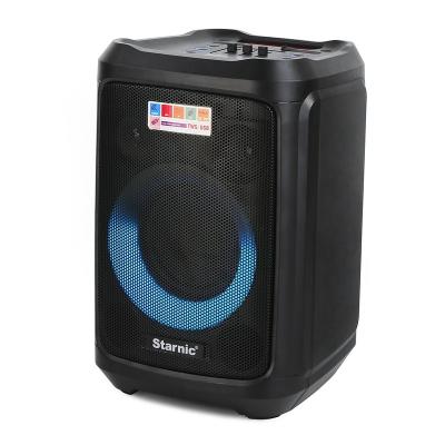 China Wireless Portable Speaker TWS FM Radio Party Outdoor Speakers With Colorful Loudspeaker Disco Light for sale