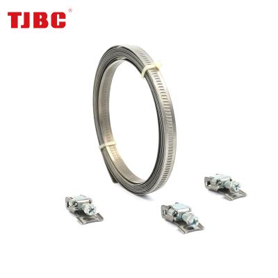 China Hose Clamp /Pipe Clamp Together Hot Sale 3M Stainless Steel Hose Clamp Perforated Endless American Kind Along for sale