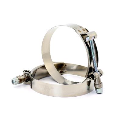 China 304 Stainless Steel T-bolt Hose Clamp Heavy Duty Adjustable Single Clamp Clips Stainless Steel T-bolt Hose Clamp for sale