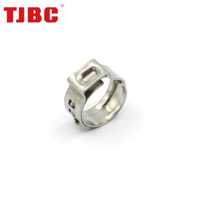 China Other hot sale non-adjustable 304ss stainless steel single stepless ear pipe collar with ring for sale