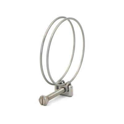 China Hose Clamp /Pipe Clamp High Quality Double Wire Small Diameter Hose Clamp For Automotive for sale