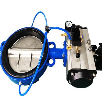 China Carbon Steel High Efficiency Ventilation Stainless Steel Pneumatic Butterfly Valve for sale