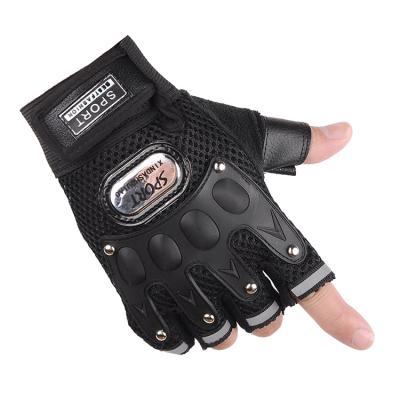 China Comfortable Durable Breathable Motorcycle Safety Gloves Outdoor Racing Gloves Half Finger Bicycle Gloves Breathable and Wearable for sale