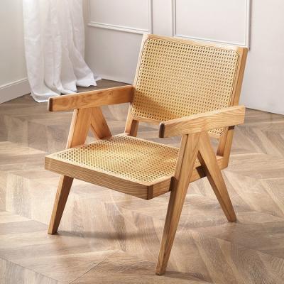 China Modern American (Other) FEIFAN Cafe Lounge Armchair Nordic Adjustable Balcony Lounger Solid Wood Dining Chairs for sale