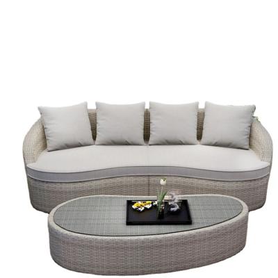 China Wholesale Modern Furniture Modern Indoor Outdoor Rattan Living Room Luxury Hotel Fashion Garden Wicker Sofa for sale