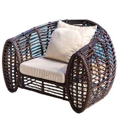 China Wholesale Modern Fashion Ball Egg Shaped Hotel Indoor Outdoor Rattan Wicker Garden Sofa for sale