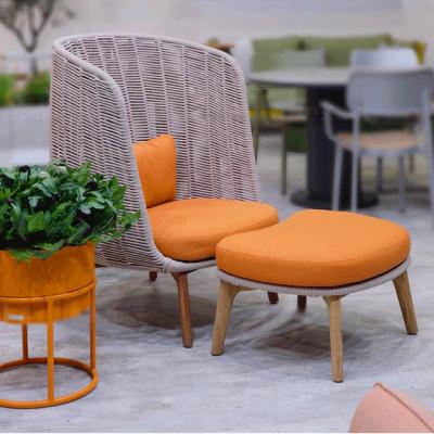 China Wholesale Modern Furniture Indoor Outdoor Leisure Rattan Recliner Fashion Wicker Garden Sofa Chair for sale