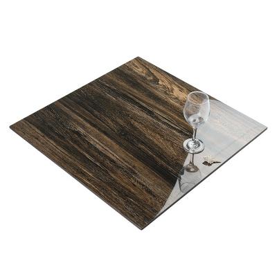 China Goodone Pisos Porcelanato 60X60 Metallic Dark Wood Grain Tiles Anti Slip Restaurant Porcelain Floor Flooring for sale