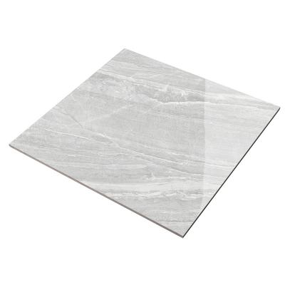 China Goodone Modern Anti Slip Porcelain Flooring High Gloss Glazed Polished Light Gray Marble Effect Tiles for sale